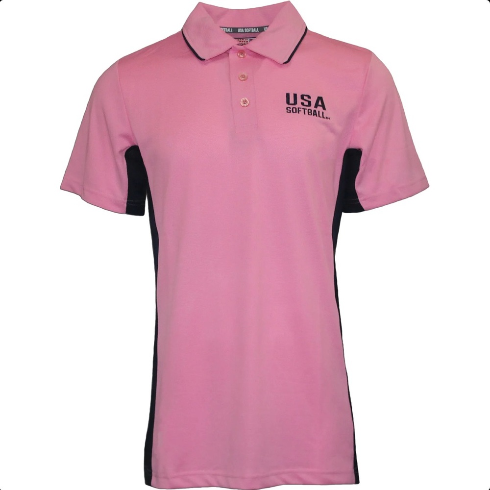Official USA Softball Pink Polo Shirt